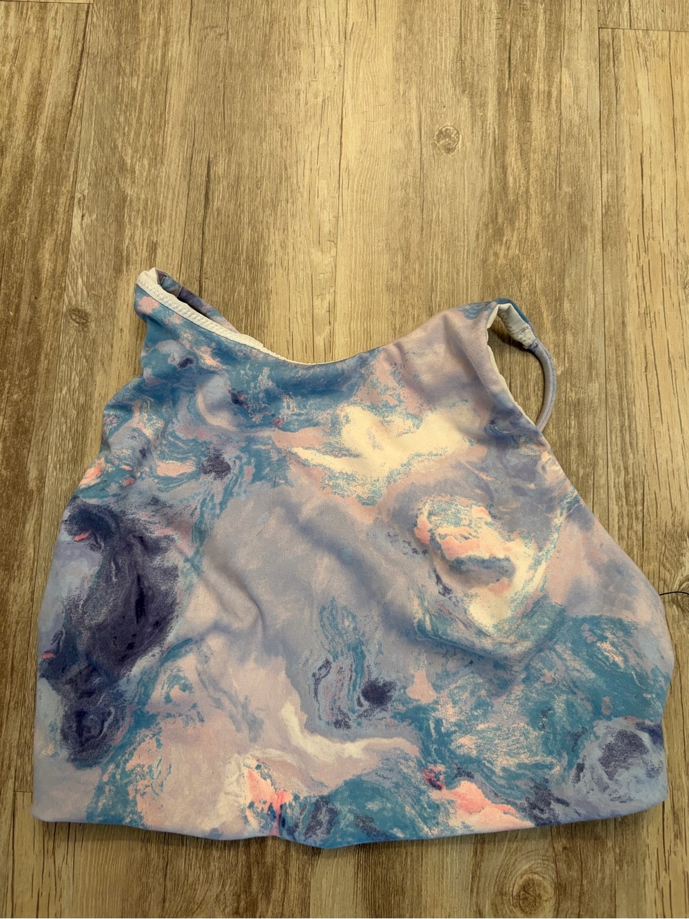 Victoria's Secret Marble-Print swim Top - Blue, Pink, Cream